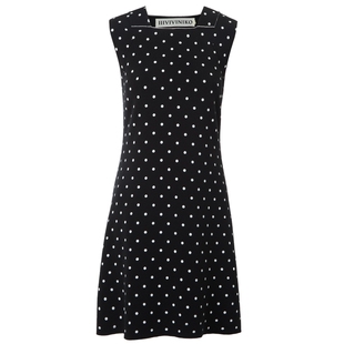 IIIVIVINIKO2025春新款A型波点连衣裙女M511134615A