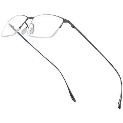 超轻眼镜框FONEX半框合金男否