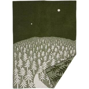 瑞典KLIPPAN皆川明联合设计北欧羊毛毯沙发床尾盖毯森林风毛毯被