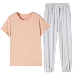 顶瓜瓜顶呱呱睡衣女纯棉套装春夏季短袖长裤男士家居服可外穿休闲