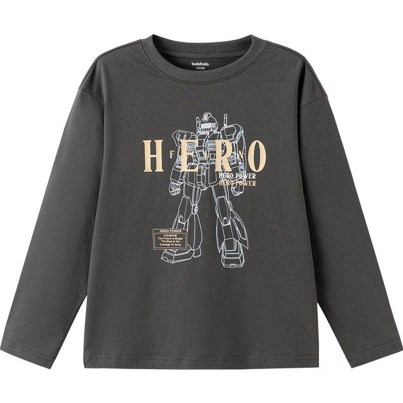 巴拉巴拉童装男童长袖t恤儿童2026新款春装大童纯棉打底衫上衣潮