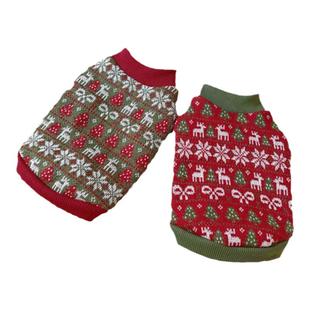 狗狗衣服秋冬宠物小狗猫咪圣诞服装博美比熊泰迪柯基新年毛衣冬季