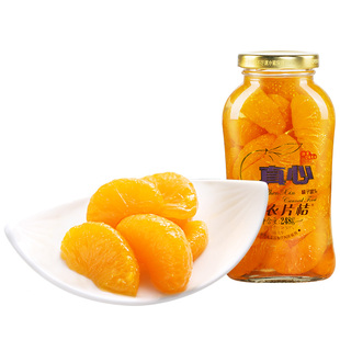 真心罐头水果罐头橘子桔子罐头糖水玻璃瓶小罐头248g休闲零食橘片