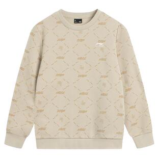 李宁童装卫衣男大童男孩新款运动生活系列冬季加绒保暖休闲童装