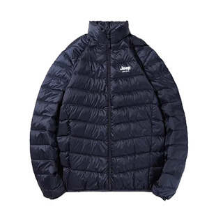 JEEP SPIRIT轻薄羽绒服男款冬季潮牌宽松立领加厚保暖排骨外套男