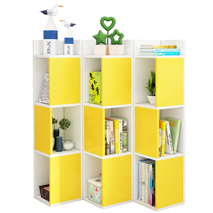 儿童书架自由组合收纳柜艺术书架读书角柜时尚北欧学生幼儿园书架