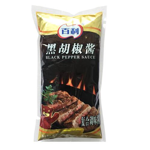 百利黑胡椒酱黑椒酱1kg烤肉拌饭火锅蘸料牛排手抓饼酱复合即食品