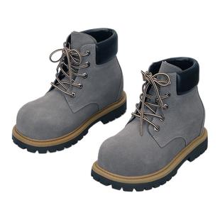 【真皮头层牛皮】星期六马丁靴女2025秋季厚底增高短靴复古工装靴