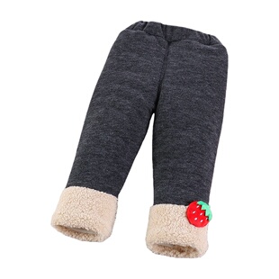 女童棉裤冬季加绒长裤一岁小宝宝夹棉打底裤婴儿纯棉三层厚保暖裤