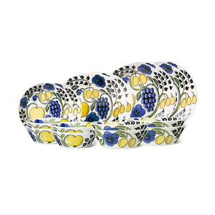 芬兰arabia奥碧雅硕果四人食餐具套装陶瓷碗盘家用乔迁新婚礼物