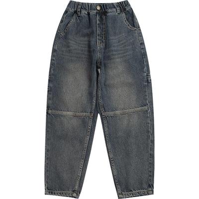 纯一良品耐磨复古潮酷牛仔裤