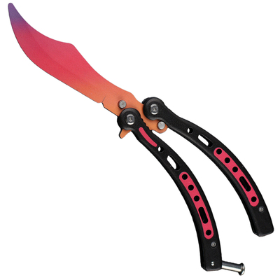 csgo蝴蝶刀未开刃不锈钢折叠