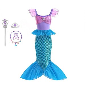 2026儿童节女童美人鱼背心连衣裙儿童宝宝洋气无袖公主裙宝宝长裙