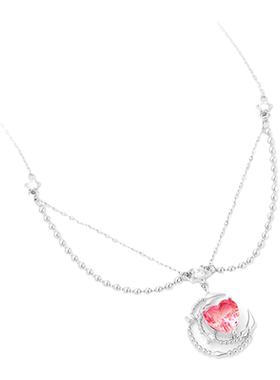 SundyHoney星月项链S925银锁骨链