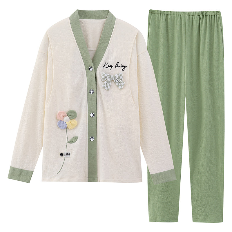 纯棉月子服春夏季薄款5月份6产后喂奶产妇哺乳孕妇睡衣春秋怀孕期