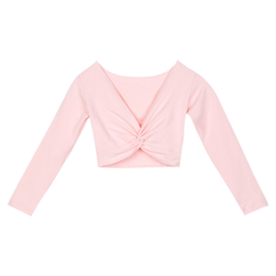 儿童舞蹈外套女童长袖练功服秋冬坎肩中国舞棉质开衫跳舞形体上衣