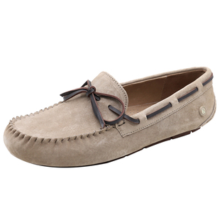 KHHUGG新款豆豆鞋男2026春夏真皮乐福潮流休闲一脚蹬社会精神小伙