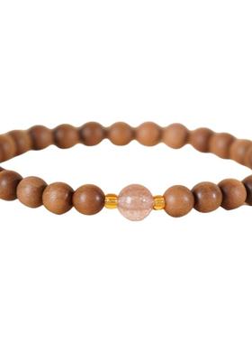 【静心宁神】老山檀水晶手链小众