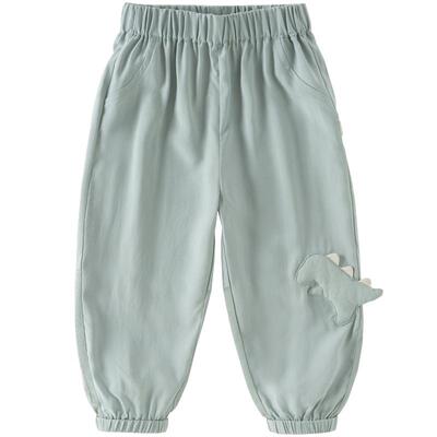 戴维贝拉儿童凉感防蚊裤男童新款抗菌裤子2026夏莱赛尔束脚裤A类