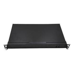 1u260深工控机箱服务器机箱把手外壳机箱壳体钣金黑散热开孔钢箱