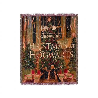 Christmas at Hogwarts 霍格沃兹圣诞节哈利波特风格挂毯毛毯