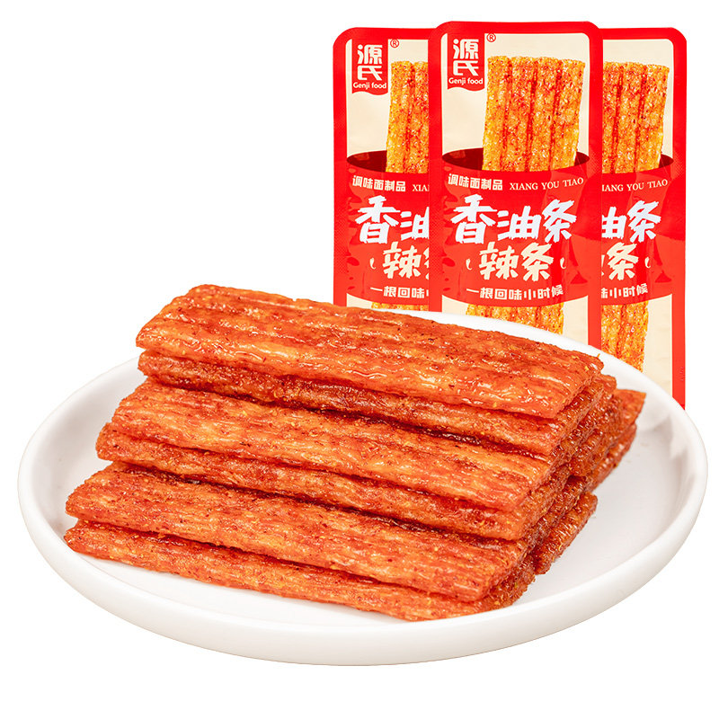 源氏香油条辣条90g怀旧麻辣面筋童年小零食