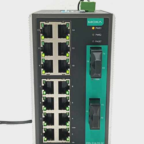 MOXA EDS-316-SS-SC-T REV 2.3.0 ETHER DEVICE SWITCH EDS-316-S