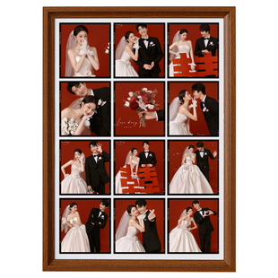 结婚照相框摆台照片定制diy婚纱照挂墙情侣纪念礼物做成相册装饰