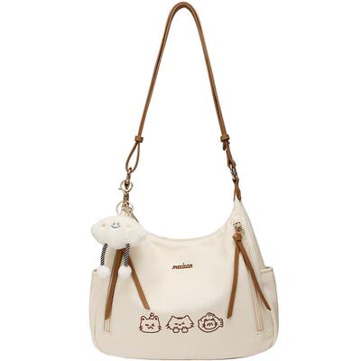 稻草人PU大容量可爱猫咪托特包