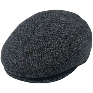 中老年鸭舌帽冬季保暖贝雷帽老爸60-70-80岁爸爸老人帽子男帽春秋