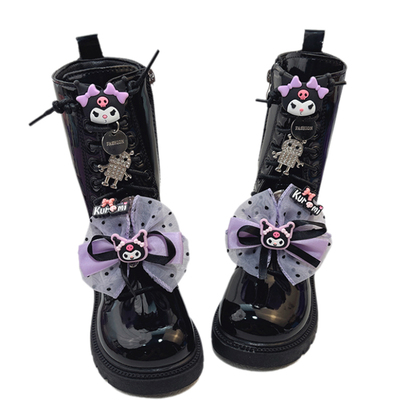 女童秋冬蝴蝶结库米时尚新款长靴
