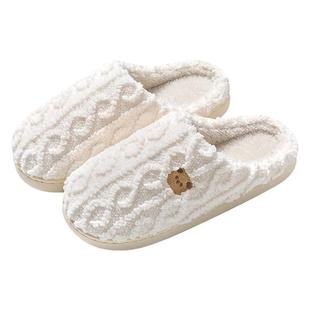 买一送一棉拖鞋女款冬季2025新款情侣家居一对室内毛绒拖鞋男冬天