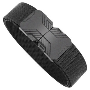 古格缇男士腰带 户外弹力对插扣尼龙编织皮带 休闲运动军训裤腰带