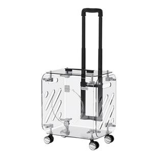 猫包宠物拉杆箱外出便携猫咪出行包狗大容量小型犬猫咪透明行李箱