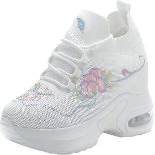 古风马面裙鞋子女汉服鞋增高10公分小个子休闲鞋百搭民族风女鞋春