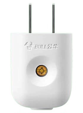 多只装公牛10A插头电线二头两脚接线两孔两角项电源2极GNT-10L1S
