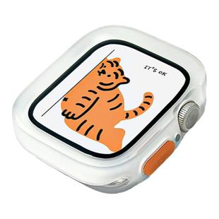 适用applewatch10/9防摔铠甲硅胶软壳iWatch876se创意渐变半包保护壳苹果手表S11个性耐磨透气男女磨砂边框壳