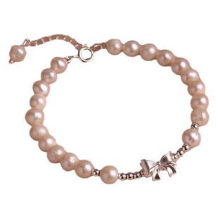 天然淡水珍珠手链女在逃公主蝴蝶结轻奢小众高级感送女友闺蜜礼物