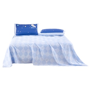 水星儿童单件床单纯棉婴幼儿A类抗菌卡通印花全棉床单舒适柔软