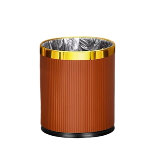 酒店客房垃圾桶宾馆KTV卫生间防水纸篓办公室双层阻燃圆形无盖桶