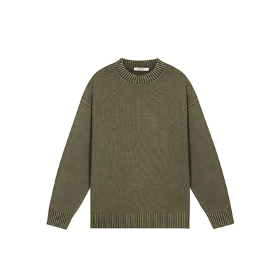 BODYDREAM 100%棉纱线圆领毛衣男炒色针织衫外套休闲宽松套头衫