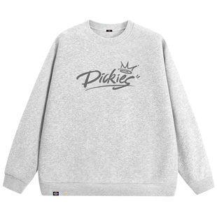 Dickies帝酷适麻灰色卫衣男款2026新款春季男装上衣无帽春装外套A