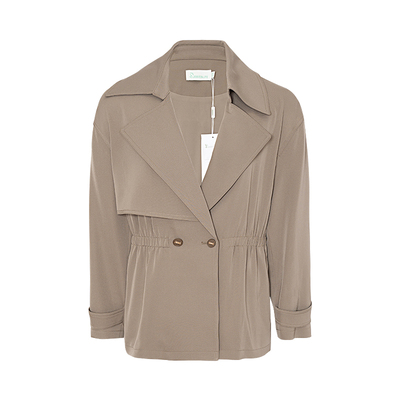 JESSIE秋季新款气质风衣女女士休闲设计感短款显瘦小个子外套