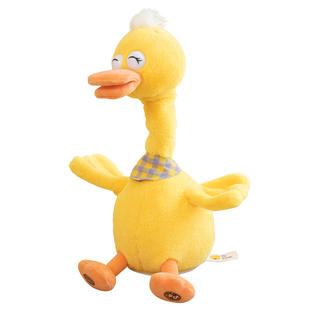 儿童复读玩偶鸭学说话玩具婴儿宝宝毛绒娃娃会说话的鸭子公仔女孩