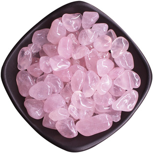 天然马粉水晶碎石粉色水晶石头宝石裸石造景消磁石粉水晶原石摆件