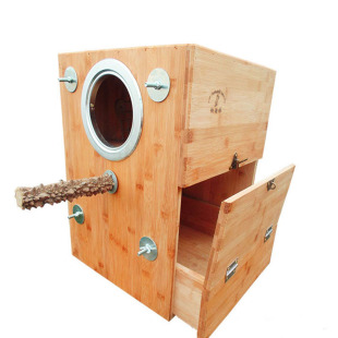 中型鹦鹉繁殖箱防咬鸟窝楠竹金太阳和尚月轮压力山大鸟笼特价包邮