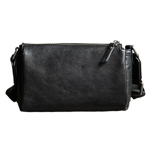 男士真皮单肩斜挎小包轻薄随身手机包品质通勤男包包植鞣牛皮背包