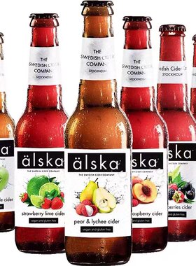 英国进口ALSKA艾斯卡西果味啤酒6