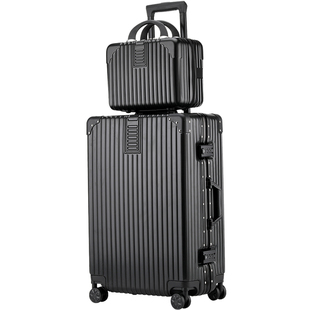 行李箱女大容量旅行拉杆箱万向轮24寸铝框密码皮箱子男结实耐用28