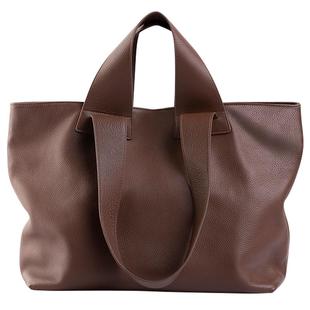 kikani 小众设计双手提女包大容量tote包软牛皮通勤托特包子母包